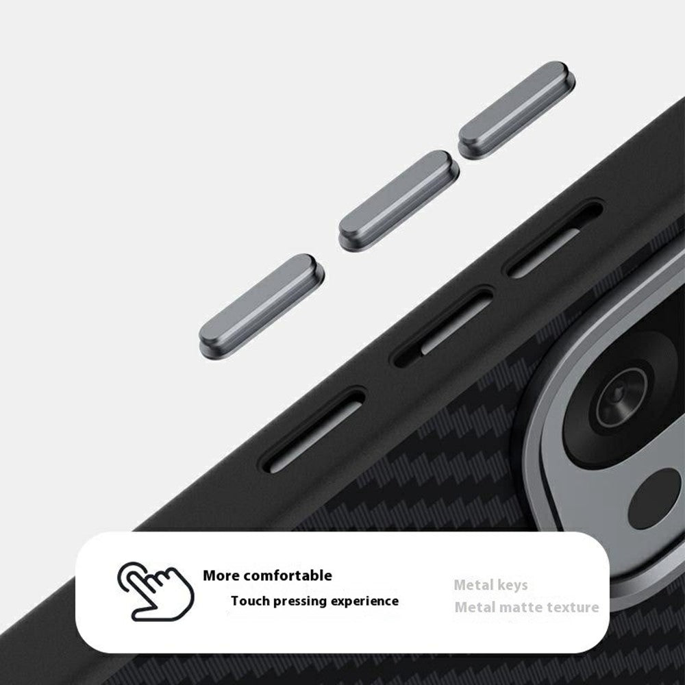ABEEL För OnePlus 13T 5G Magnetiskt Skal Brett Kolfiberstruktur Bakstycke