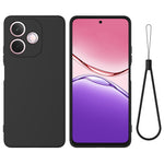 For Oppo A5 Pro 4G (Global) Liquid Silicone Case Phone Back Cover with Hand Strap