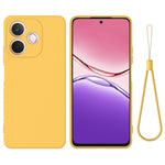 For Oppo A5 Pro 4G (Global) Liquid Silicone Case Phone Back Cover with Hand Strap