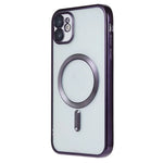 WANLONFENG til iPhone 12 6,1 tommer Magnetisk Cover Fuld Beskyttelse Galvaniseret TPU Cover med Hærdet Glas