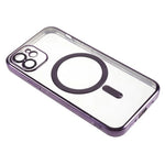 WANLONFENG til iPhone 12 6,1 tommer Magnetisk Cover Fuld Beskyttelse Galvaniseret TPU Cover med Hærdet Glas