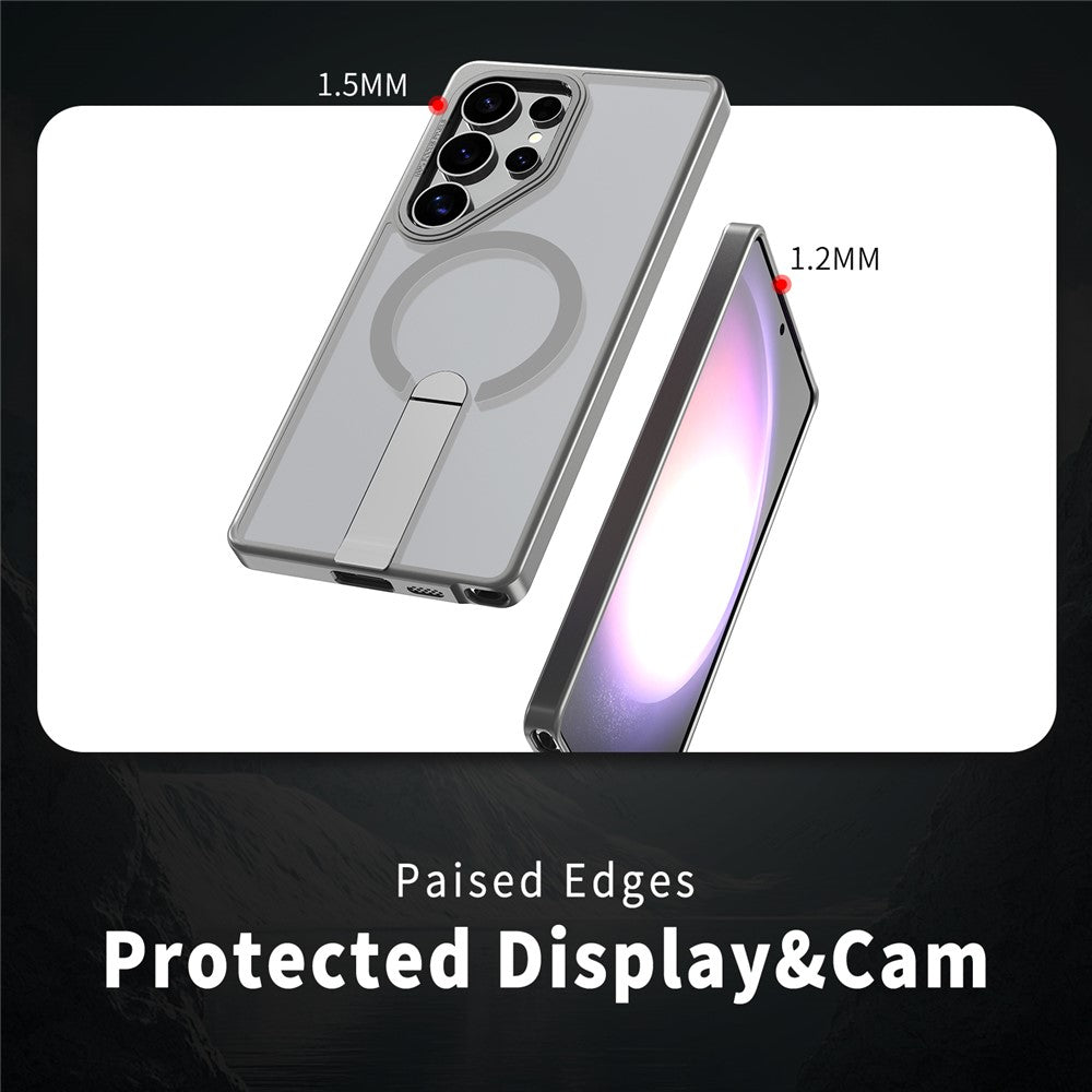 Samsung Galaxy S24 Ultra Magnetiskt Skal Stativ TPU + Akryl Mobilskal