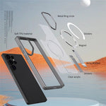Samsung Galaxy S24 Ultra Magnetiskt Skal Stativ TPU + Akryl Mobilskal