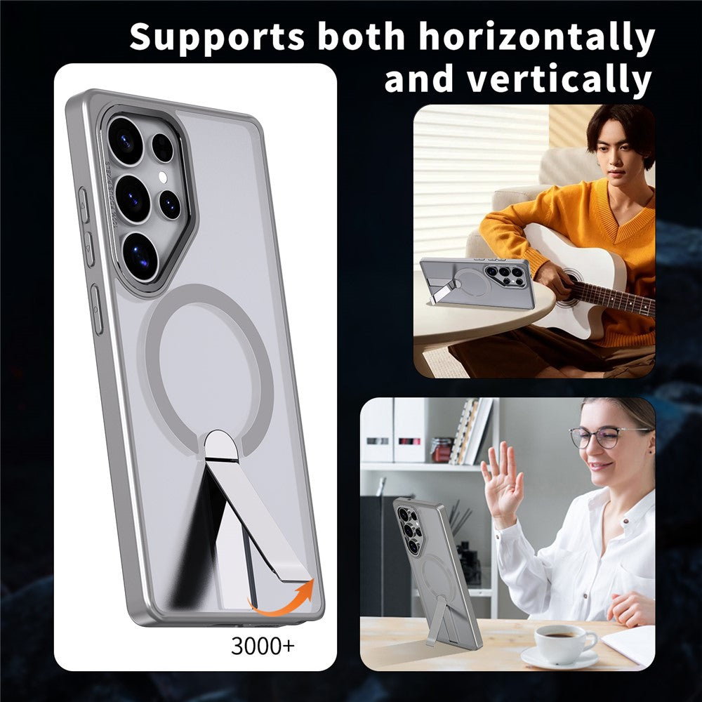Samsung Galaxy S24 Ultra Magnetiskt Skal Stativ TPU + Akryl Mobilskal