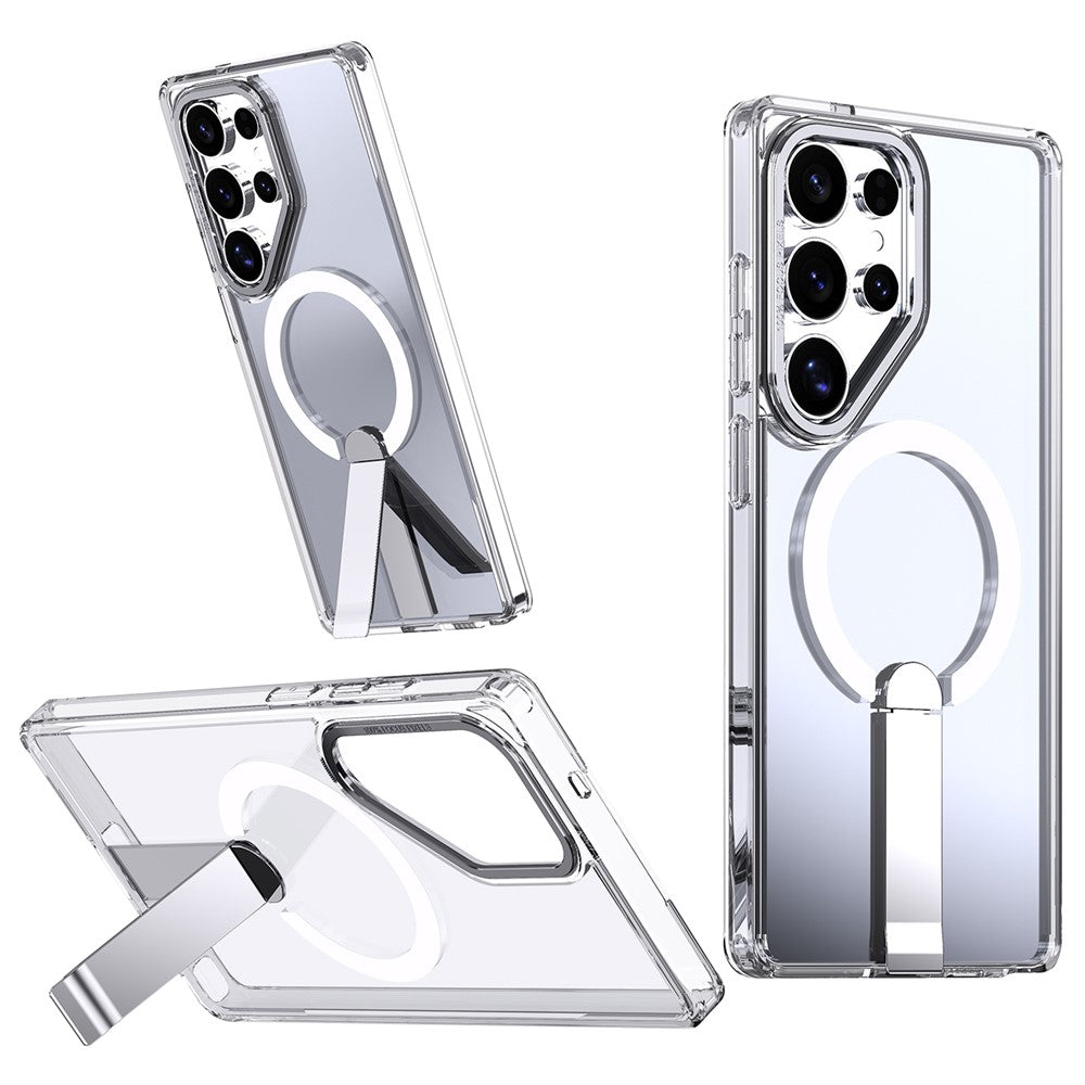 Samsung Galaxy S24 Ultra Magnetiskt Skal Stativ TPU + Akryl Mobilskal