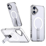Til iPhone 16 Plus Cover Kompatibel med MagSafe Kickstand TPU + Akryl Telefoncover