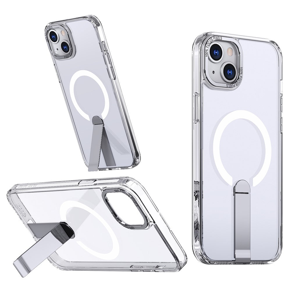 For iPhone 15 Case Compatible with MagSafe Kickstand TPU + Acrylic Phone Cover