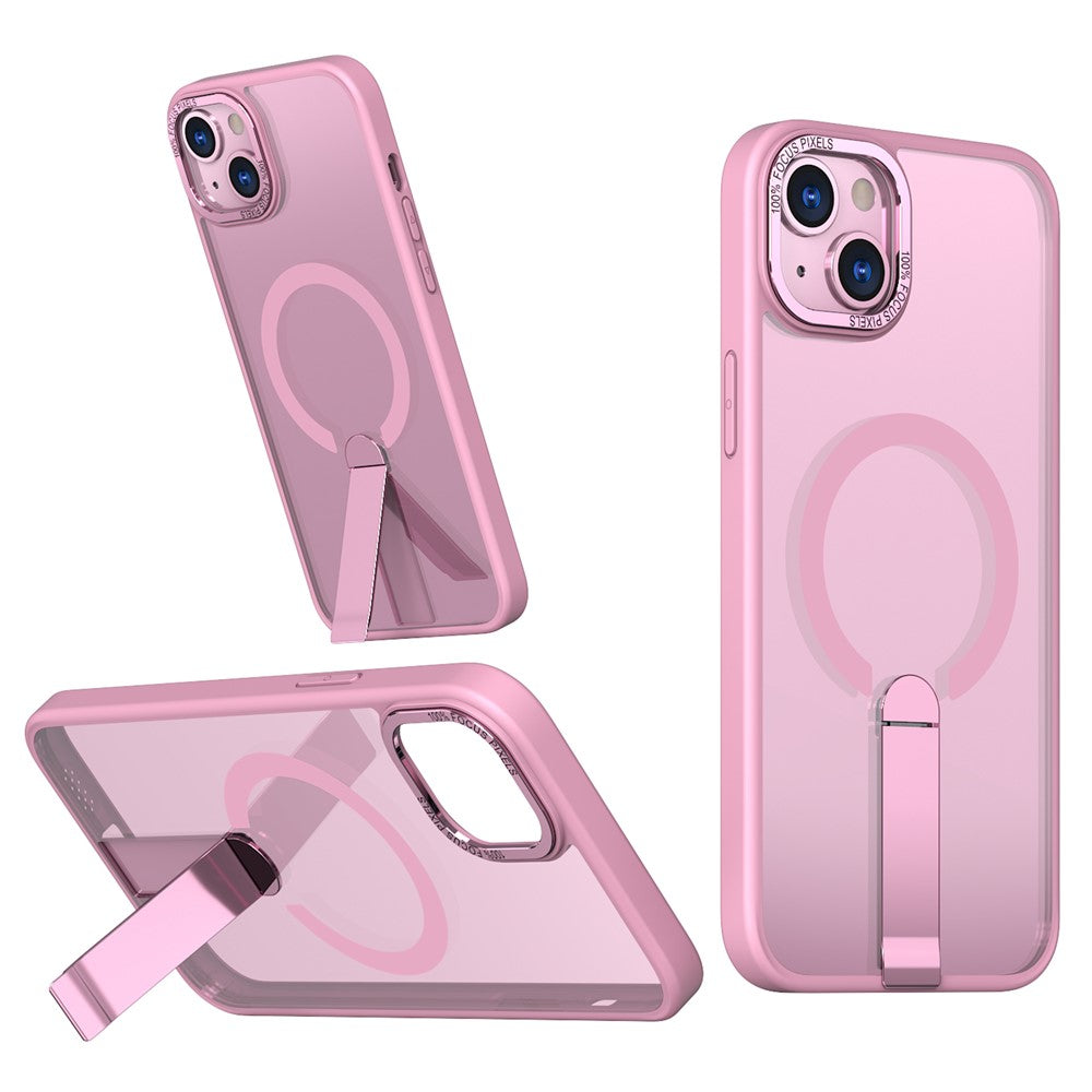 For iPhone 15 Case Compatible with MagSafe Kickstand TPU + Acrylic Phone Cover