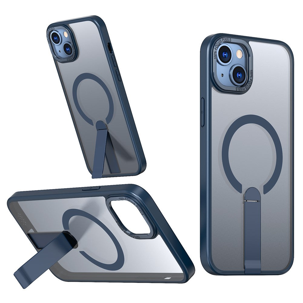 For iPhone 15 Case Compatible with MagSafe Kickstand TPU + Acrylic Phone Cover
