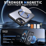 For iPhone 14 Plus Case Compatible with MagSafe Kickstand TPU + Acrylic Phone Cover