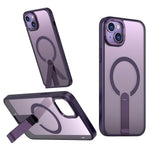 For iPhone 14 Plus Case Compatible with MagSafe Kickstand TPU + Acrylic Phone Cover