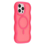For iPhone 14 Pro Case Compatible with MagSafe TPU + PC Phone Back Cover Skin Touch Wave Shape