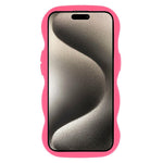 For iPhone 15 Plus / 14 Plus Case Compatible with MagSafe TPU + PC Phone Back Cover Skin Touch Wave Shape