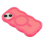 For iPhone 15 Plus / 14 Plus Case Compatible with MagSafe TPU + PC Phone Back Cover Skin Touch Wave Shape