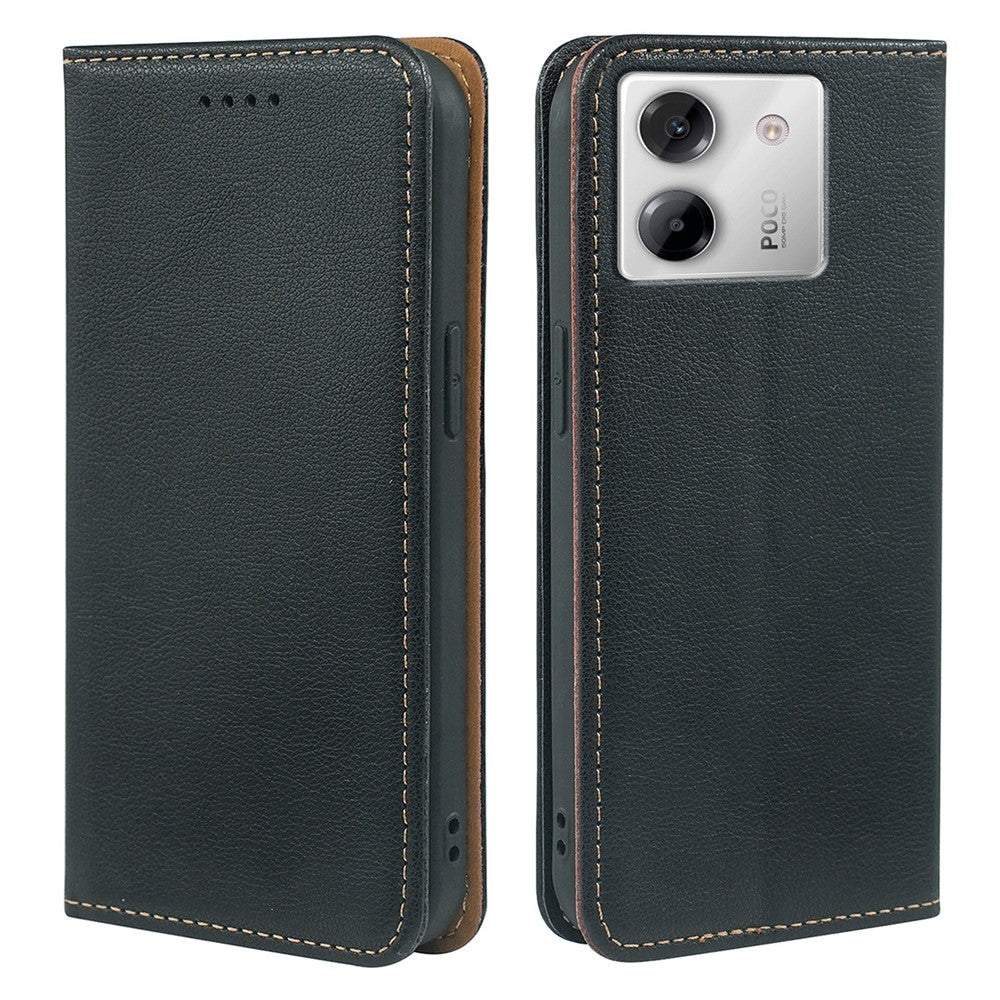 For Xiaomi Poco M7 Pro 5G Case Wallet RFID Blocking Leather Phone Cover Strong Magnetic Closure