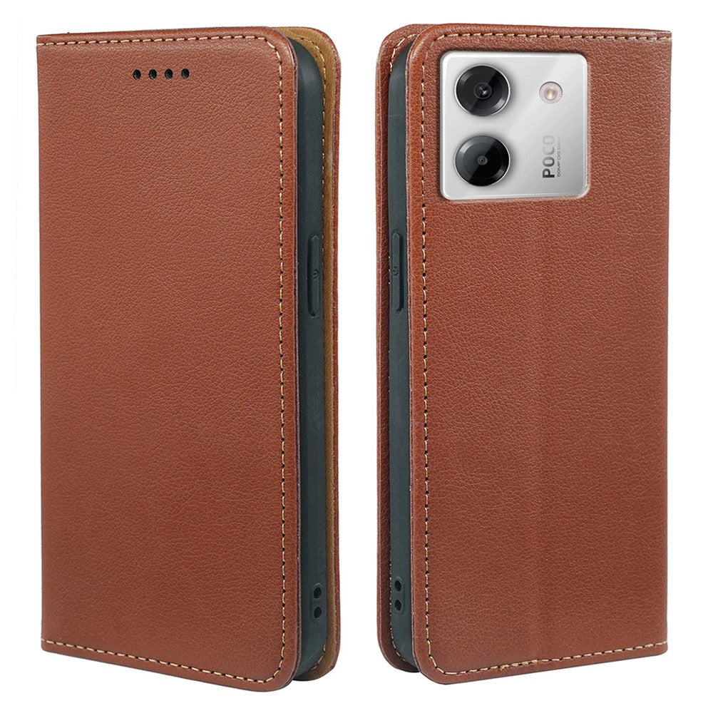 For Xiaomi Poco M7 Pro 5G Case Wallet RFID Blocking Leather Phone Cover Strong Magnetic Closure