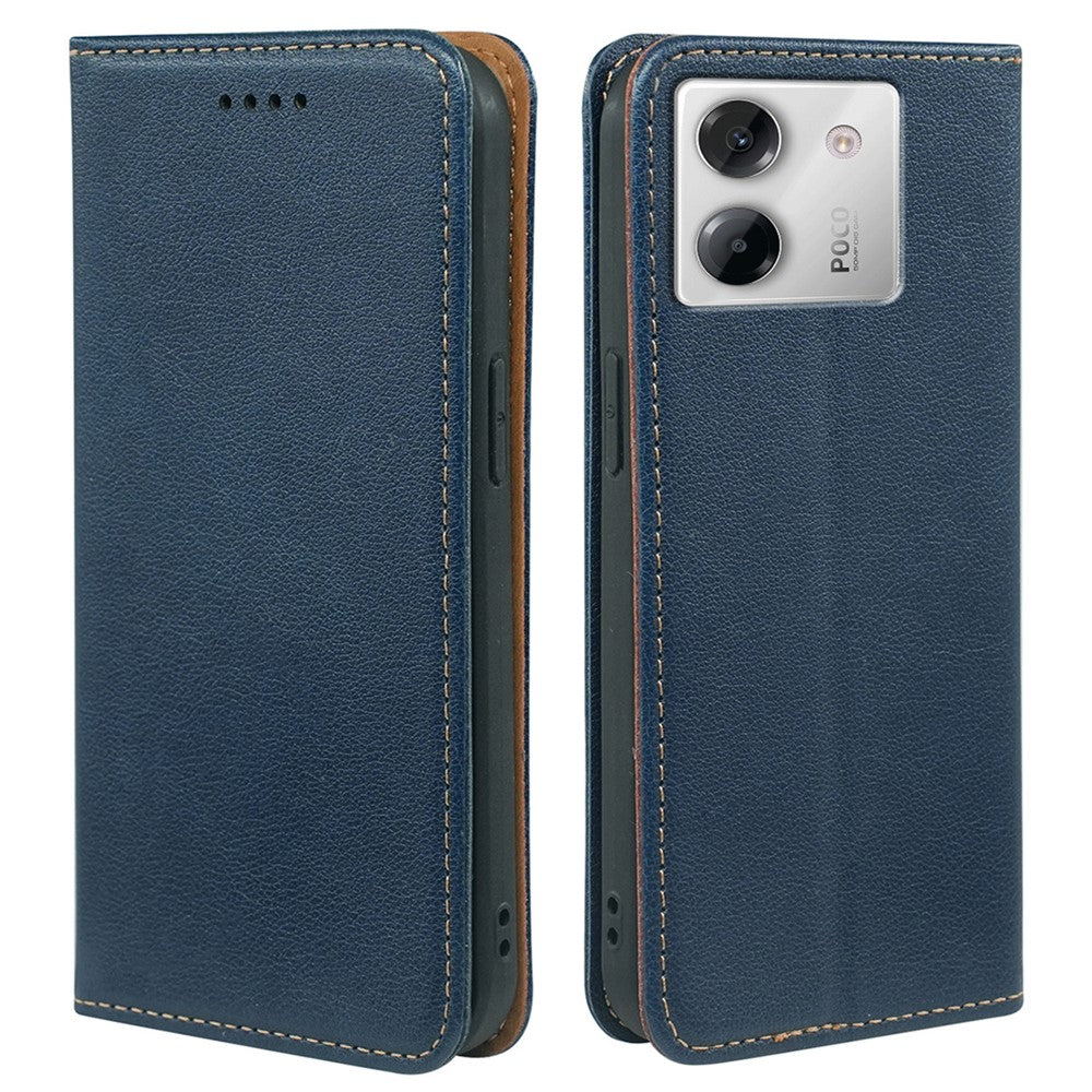 For Xiaomi Poco M7 Pro 5G Case Wallet RFID Blocking Leather Phone Cover Strong Magnetic Closure