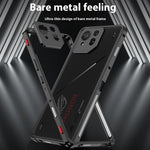 Til Asus ROG Phone 8 Pro 5G / Phone 8 5G Bumper Cases Metalramme Varmeafledning Cover med Kameralinsebeskytter
