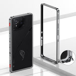 Til Asus ROG Phone 8 Pro 5G / Phone 8 5G Bumper Cases Metalramme Varmeafledning Cover med Kameralinsebeskytter