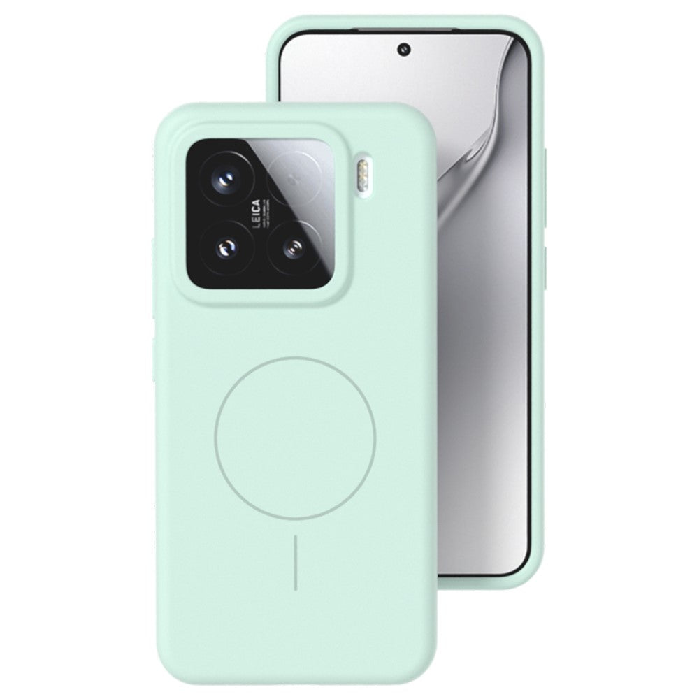 For Xiaomi 15 Pro Liquid Silicone Magnetic Case Skin-Touch Phone Cover