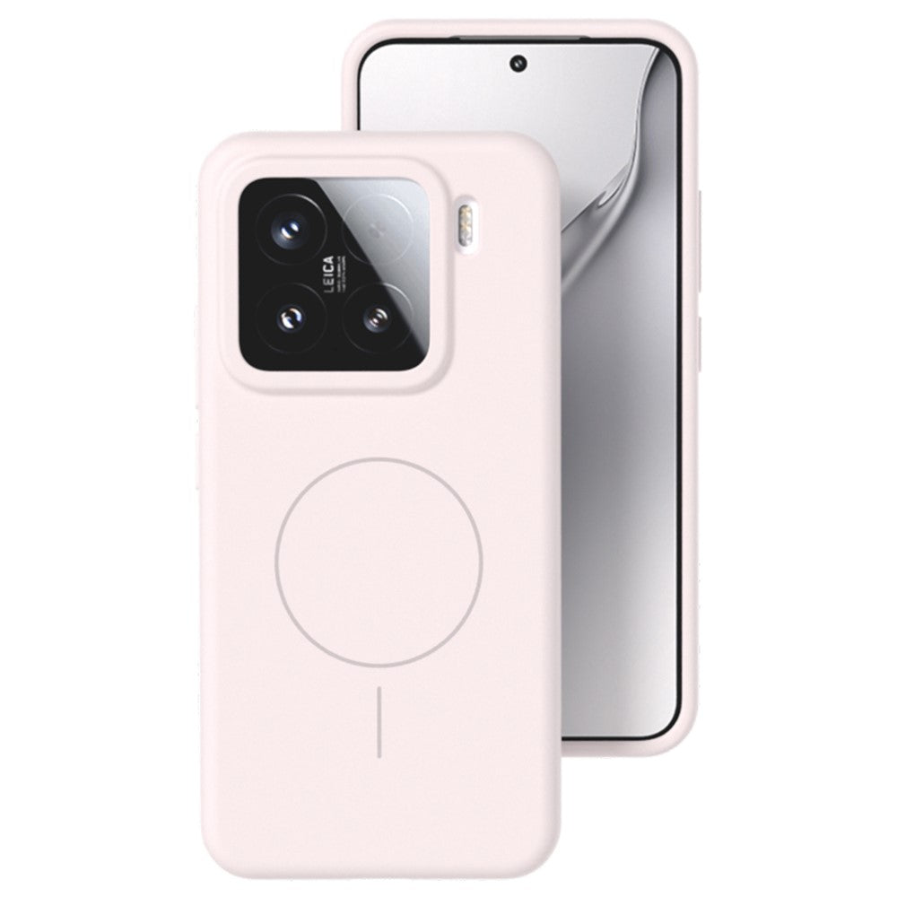 For Xiaomi 15 Pro Liquid Silicone Magnetic Case Skin-Touch Phone Cover