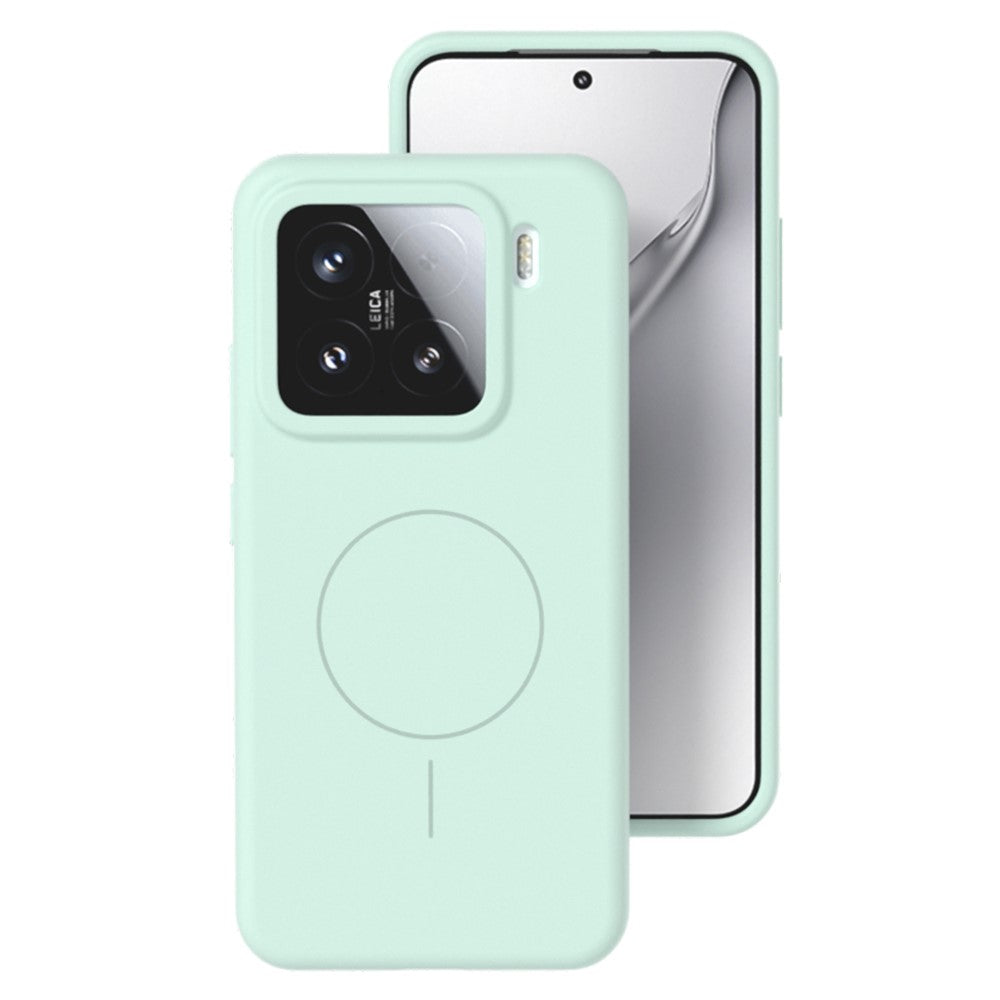 For Xiaomi 14 Liquid Silicone Magnetic Case Skin-Touch Phone Cover