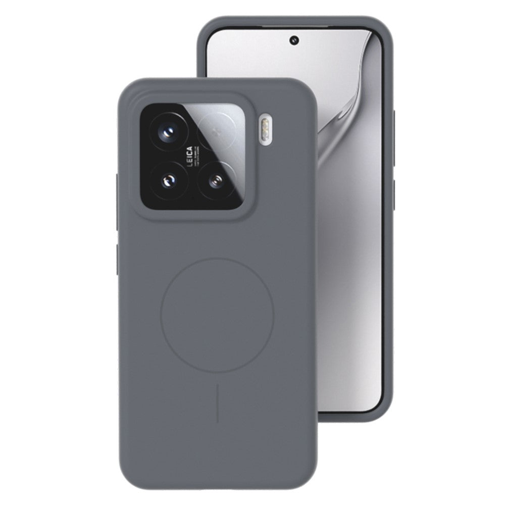 For Xiaomi 14 Liquid Silicone Magnetic Case Skin-Touch Phone Cover