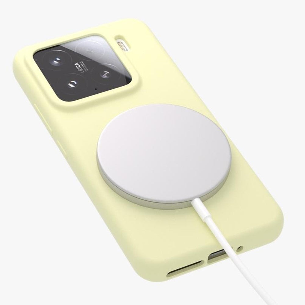 For Xiaomi 14 Pro Liquid Silicone Magnetic Case Skin-Touch Phone Cover
