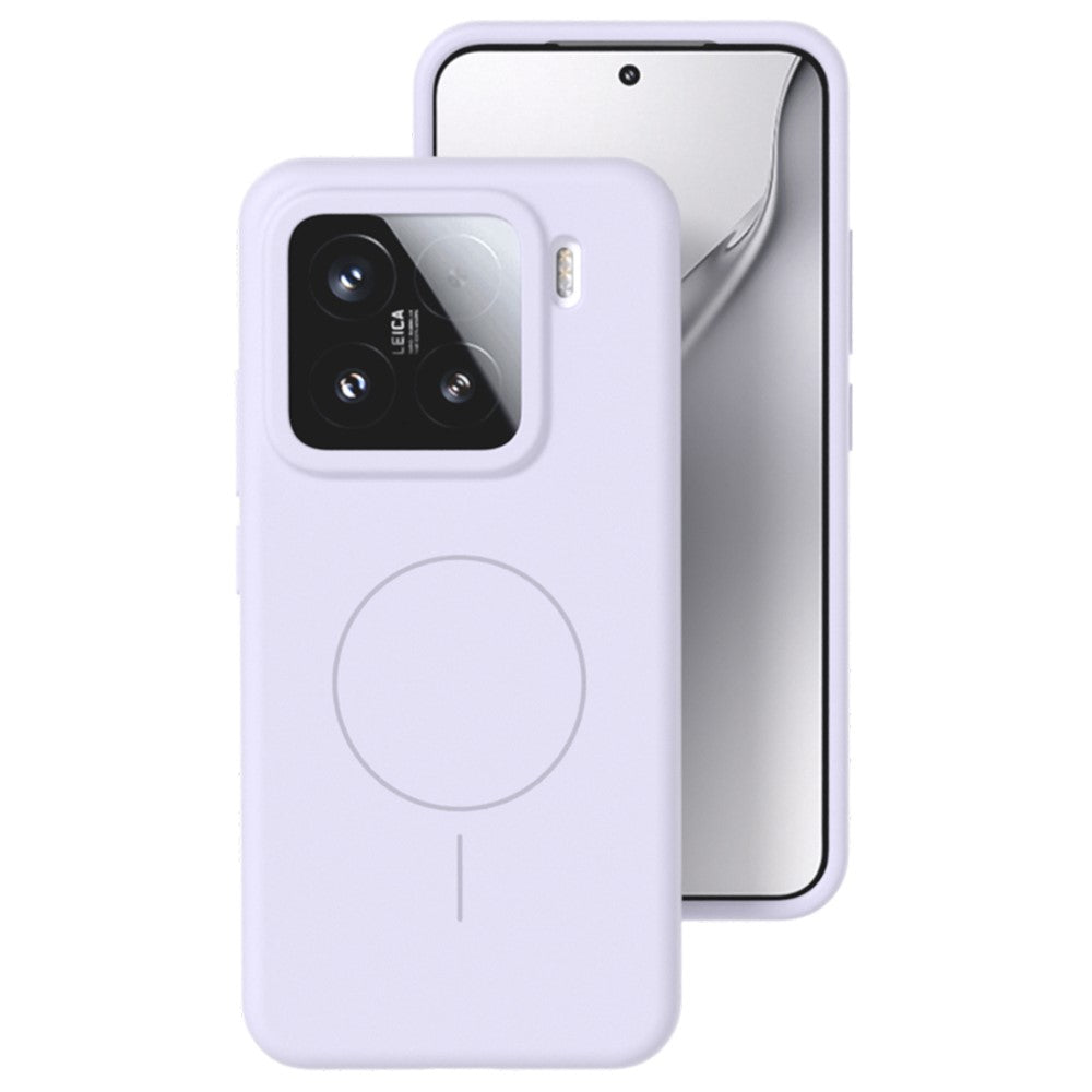 For Xiaomi 14 Pro Liquid Silicone Magnetic Case Skin-Touch Phone Cover