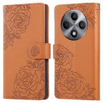 Oppo Reno12 F 5G / 4G-skal i roséfärgat PU-läder med plånbok och 3 kortfack