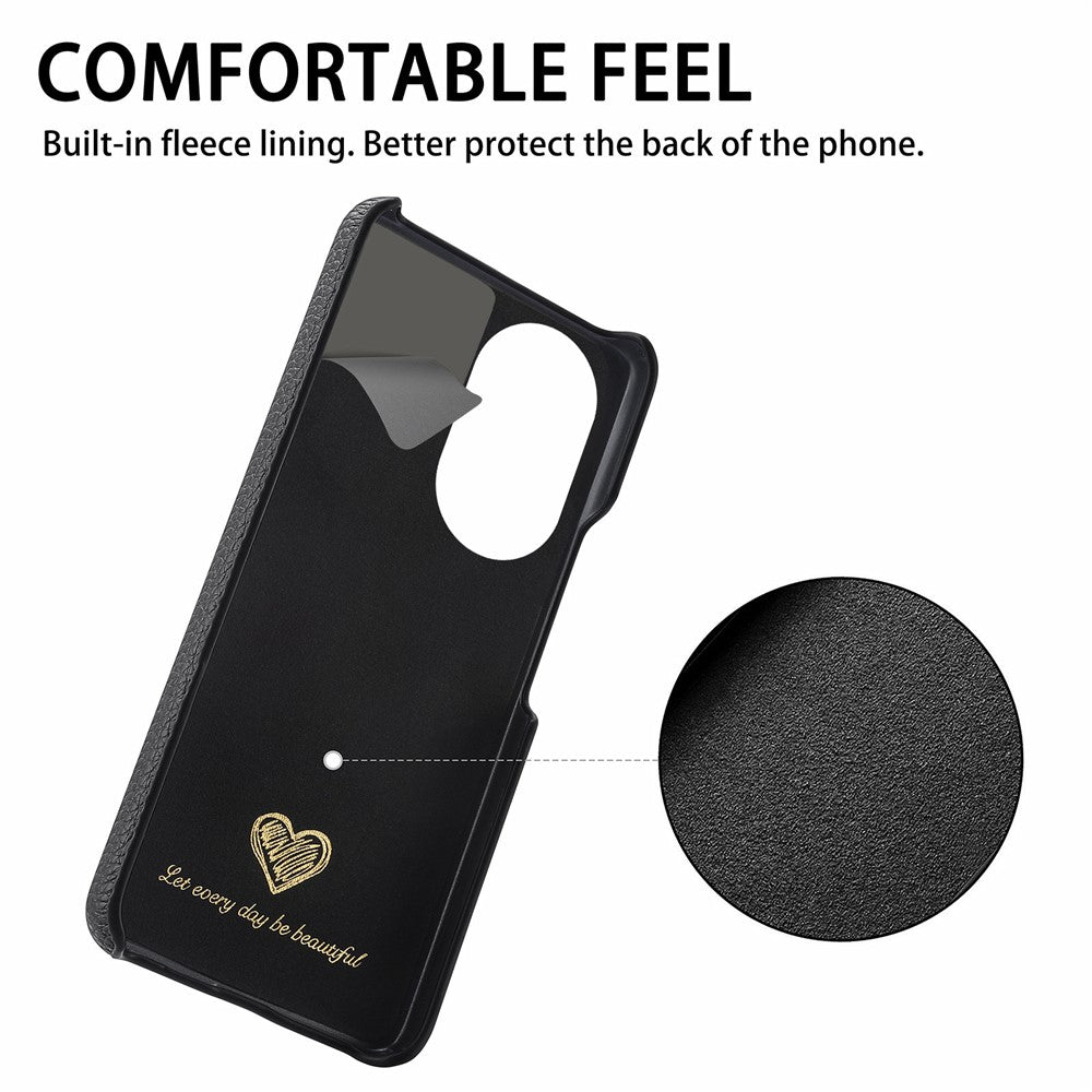 For Huawei nova 13 Pro 5G Case Litchi Texture Leather Coated PC Mobile Back Cover