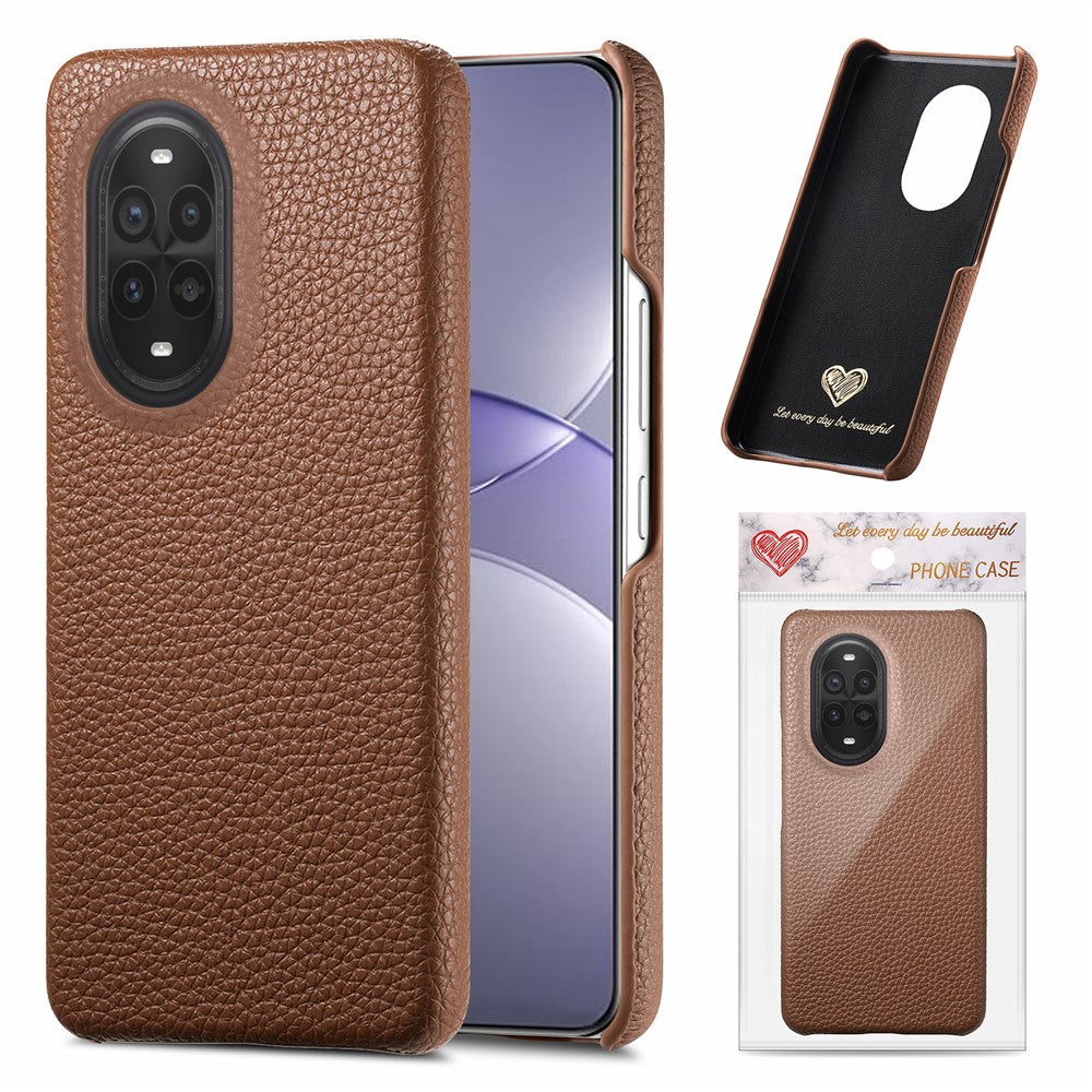 For Huawei nova 13 Pro 5G Case Litchi Texture Leather Coated PC Mobile Back Cover
