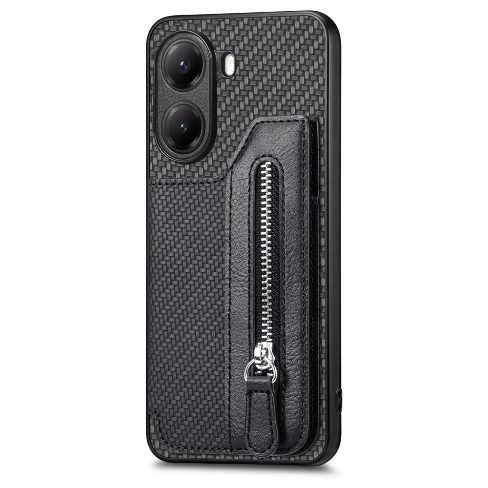 For Xiaomi Poco X7 Pro 5G / Xiaomi Redmi Turbo 4 5G Case Leather+PC+TPU Zipper Wallet Phone Cover