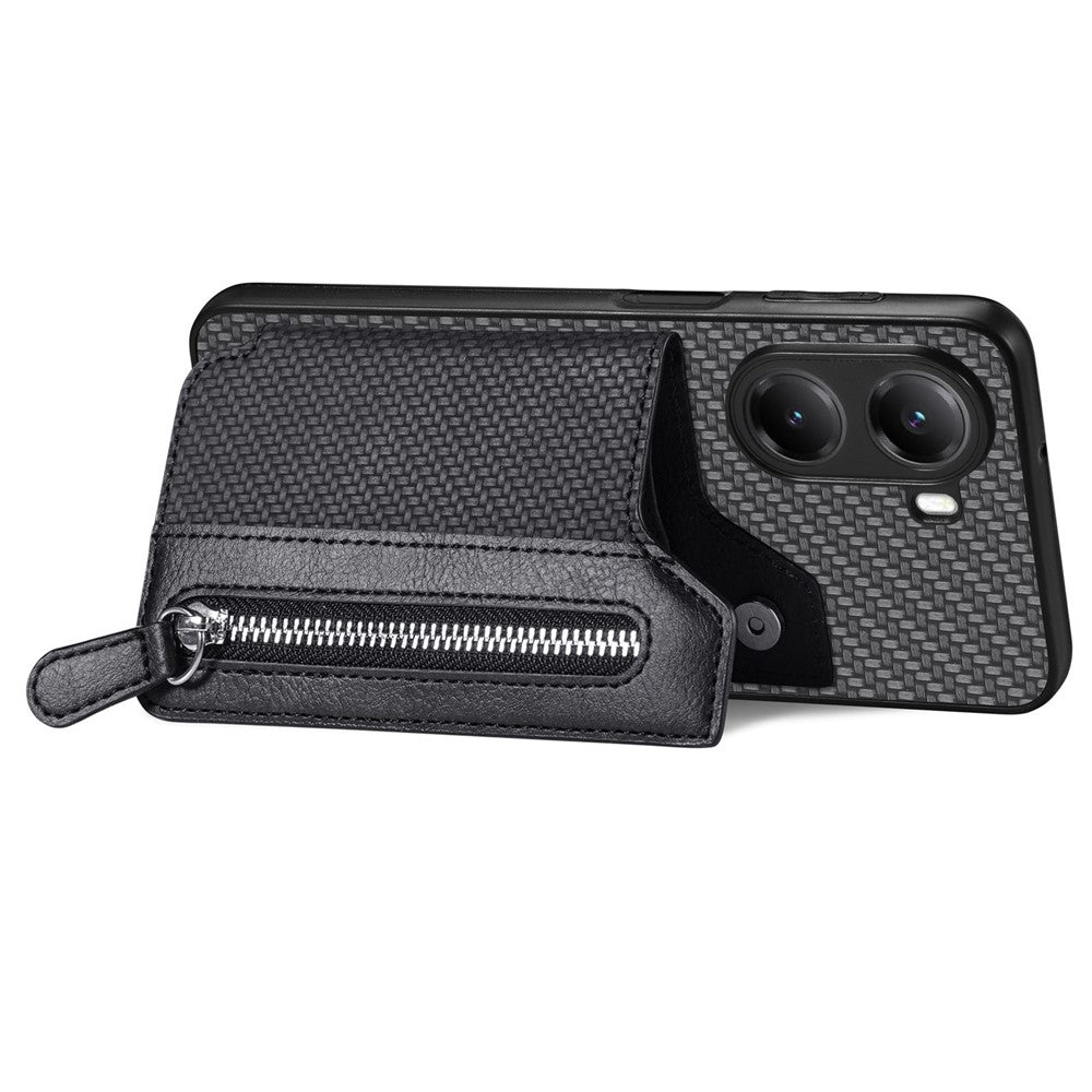 For Xiaomi Poco X7 Pro 5G / Xiaomi Redmi Turbo 4 5G Case Leather+PC+TPU Zipper Wallet Phone Cover
