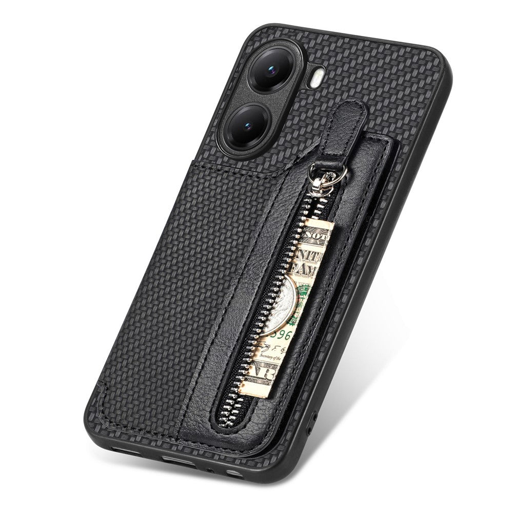 For Xiaomi Poco X7 Pro 5G / Xiaomi Redmi Turbo 4 5G Case Leather+PC+TPU Zipper Wallet Phone Cover