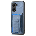 For Xiaomi Redmi Turbo 4 5G / Xiaomi Poco X7 Pro 5G Case with Card Holder Kickstand Fiber Pattern Leather Back Cover