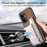 For Oppo Reno13 F 5G (Reno 13 FS 5G) / 4G Leather Phone Cover with RFID Blocking Zipper Card Bag Kickstand