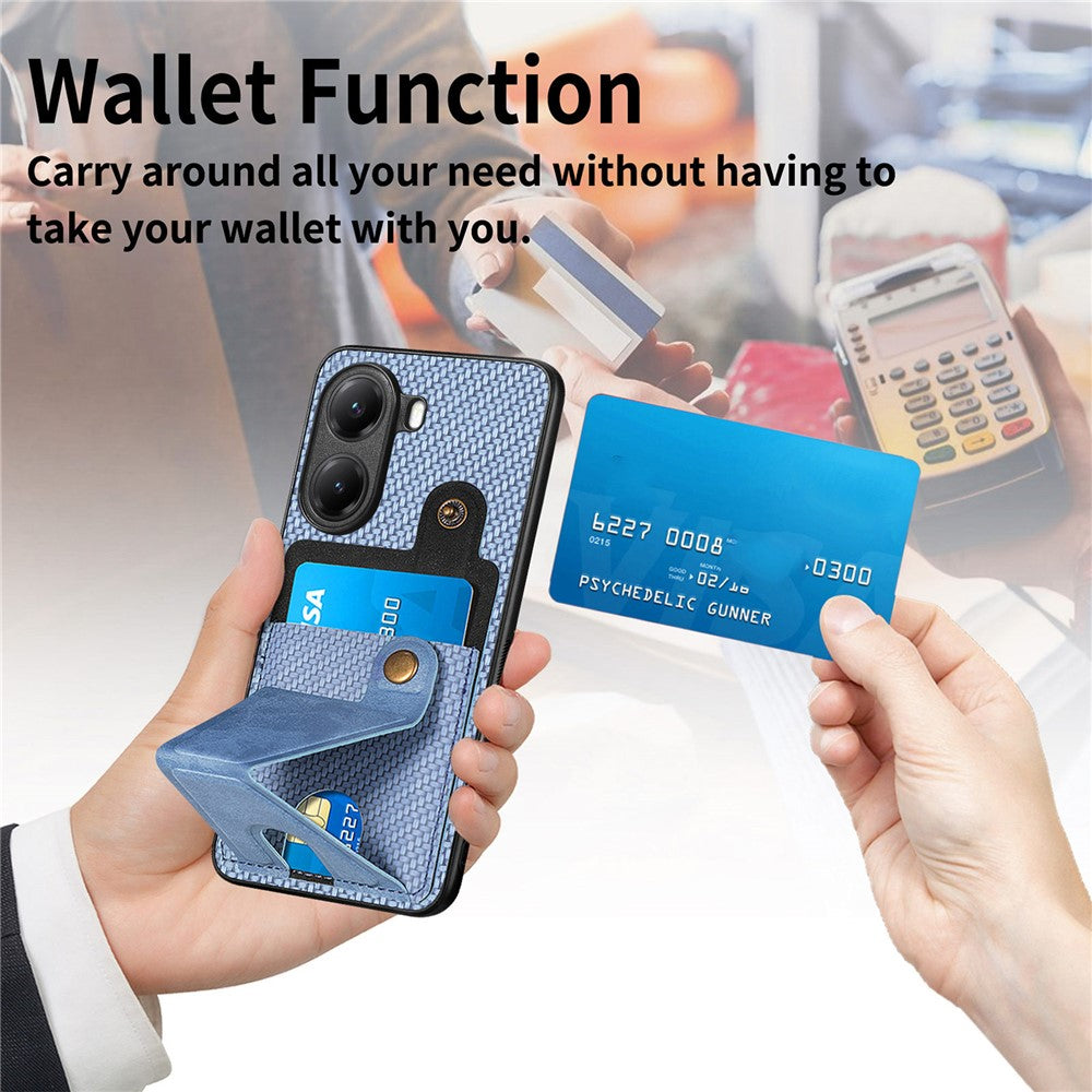 For Xiaomi Poco X7 Pro 5G / Xiaomi Redmi Turbo 4 5G Case with K-Shaped Kickstand Leather Phone Back Cover