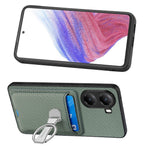 CASENEO För Xiaomi Poco X7 Pro 5G / Xiaomi Redmi Turbo 4 5G Lädermobilskal med Stativ och Kortfack Kolfiberstruktur