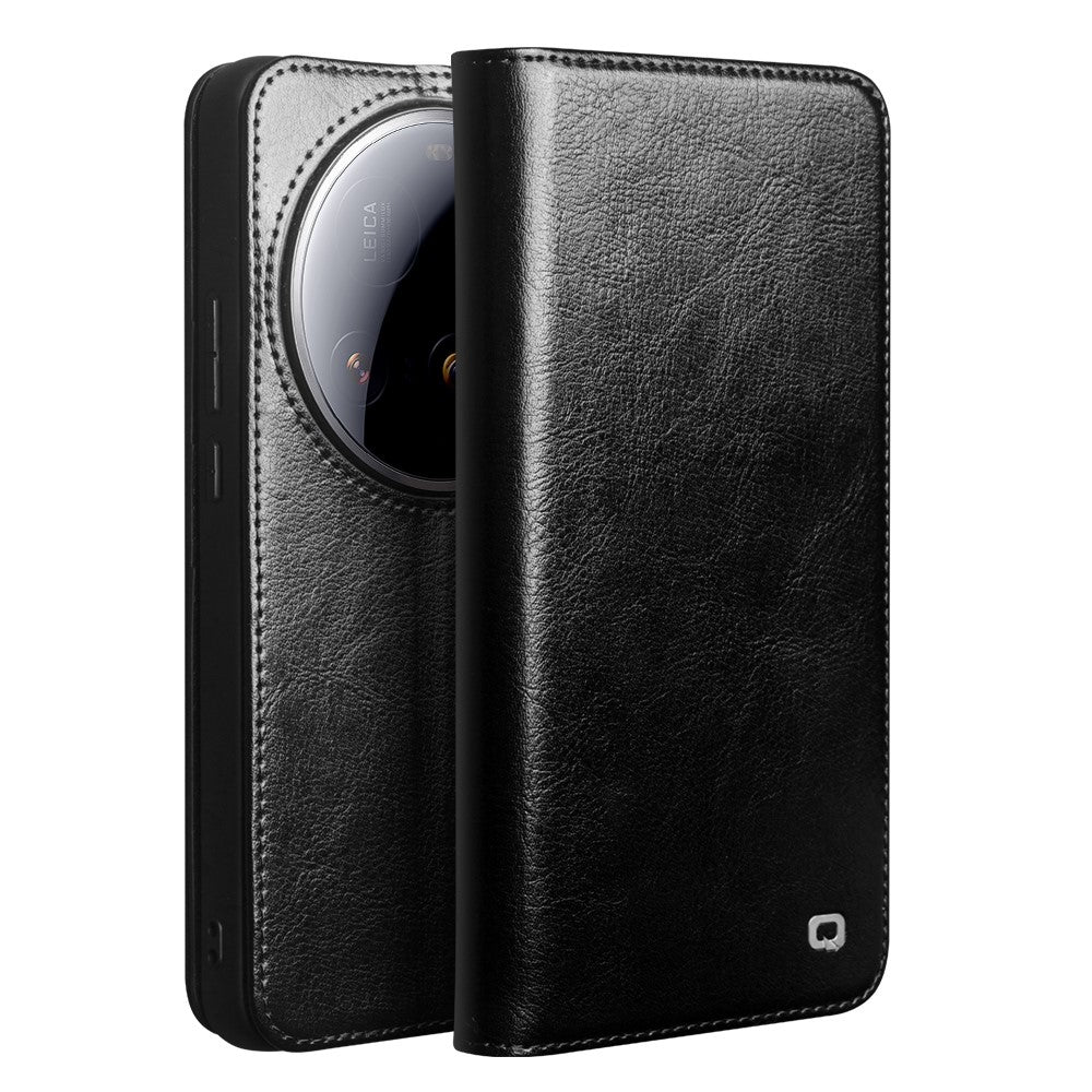 QIALINO-pungeetui i ægte læder til Xiaomi 15 Ultra