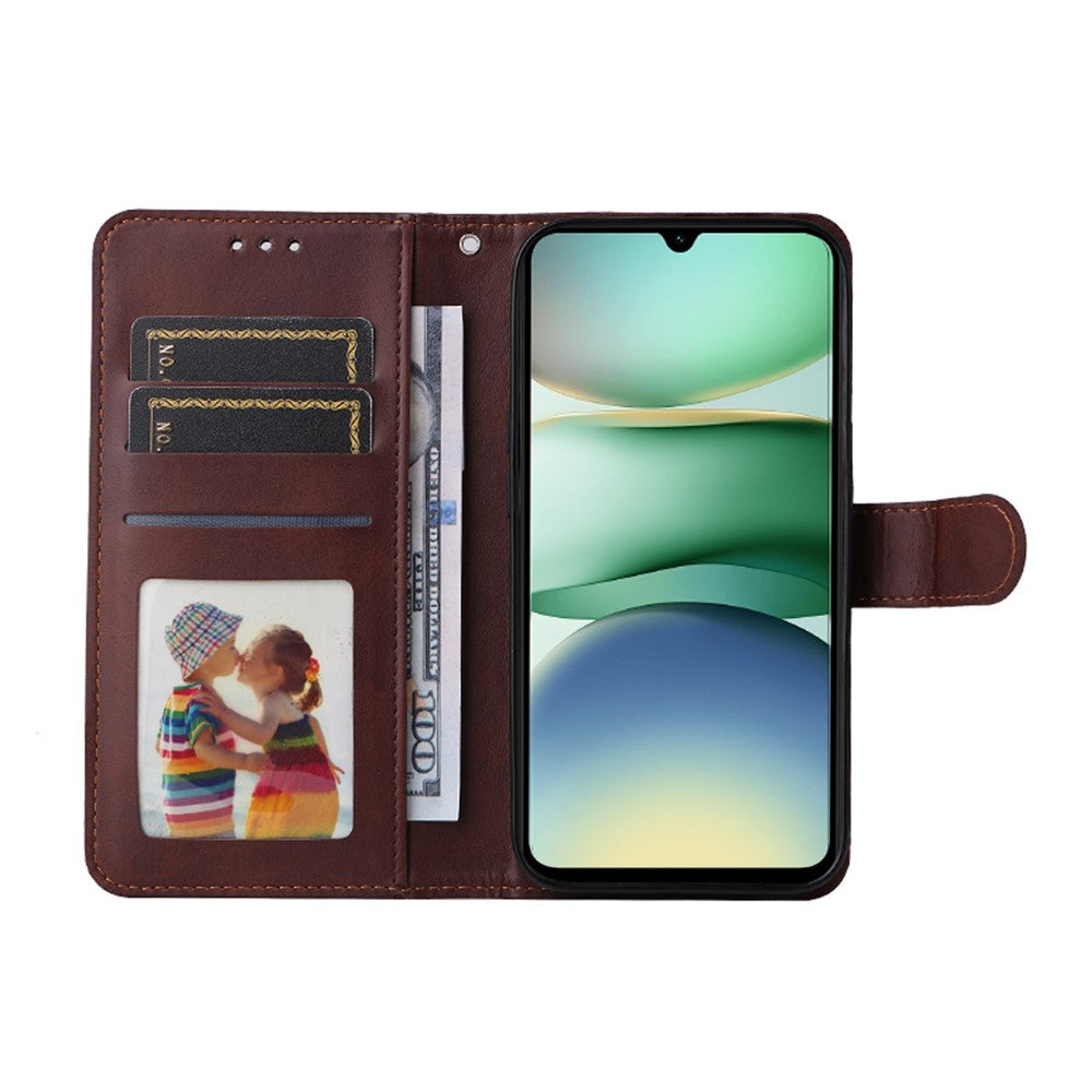 ENKAY HAT PRINCE För Xiaomi Redmi A5 NFC (EU) (173,45 mm) PU-läder plånboksfodral med stativ och härdat glas