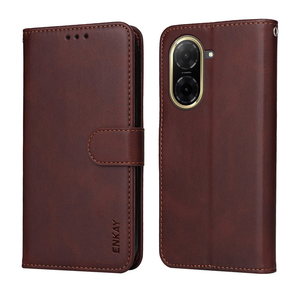 ENKAY HAT PRINCE För Xiaomi Redmi A5 NFC (EU) (173,45 mm) PU-läder plånboksfodral med stativ och härdat glas