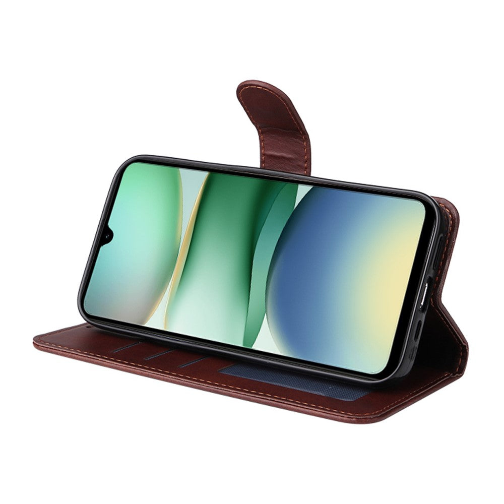 ENKAY HAT PRINCE För Xiaomi Redmi A5 NFC (EU) (173,45 mm) PU-läder plånboksfodral med stativ och härdat glas