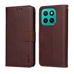 ENKAY HAT PRINCE For Honor X8c 4G PU Leather Wallet Case   Phone Stand Cover with Tempered Glass