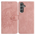 Til Samsung Galaxy A15 5G Cover Sommerfugl Blomst Præget PU Læder Pung Stativ Telefoncover