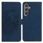 Til Samsung Galaxy A15 5G Cover Sommerfugl Blomst Præget PU Læder Pung Stativ Telefoncover