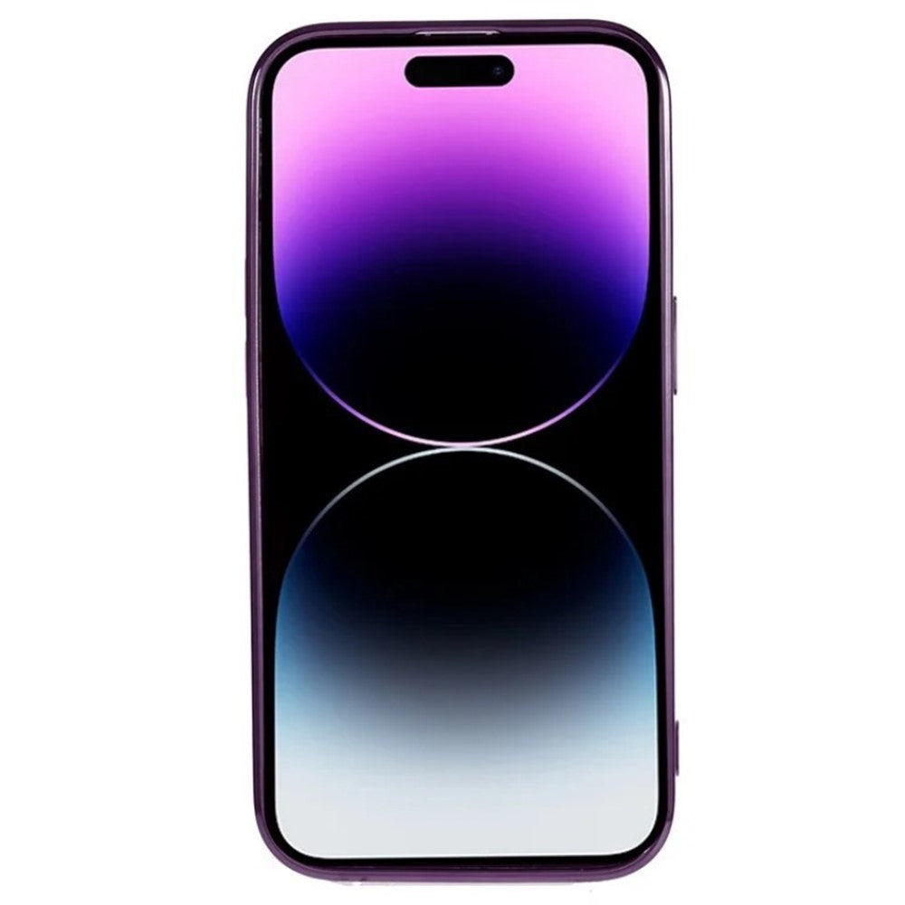 WANLONFENG For iPhone 14 Pro Max Magnetic Case Full Protection Electroplated TPU Cover with Tempered Glass