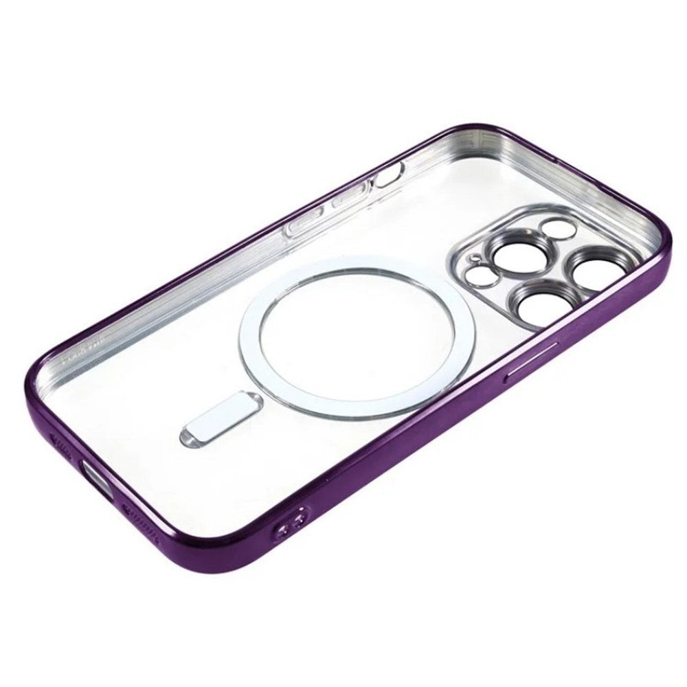 WANLONFENG For iPhone 12 Pro 6.1 inch Magnetic Case  Full Protection Electroplated TPU Cover with Tempered Glass