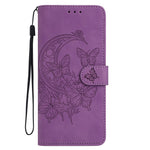 For Xiaomi Poco M7 Pro 5G Case Butterfly Flower Imprinted PU Leather Wallet Stand Phone Cover