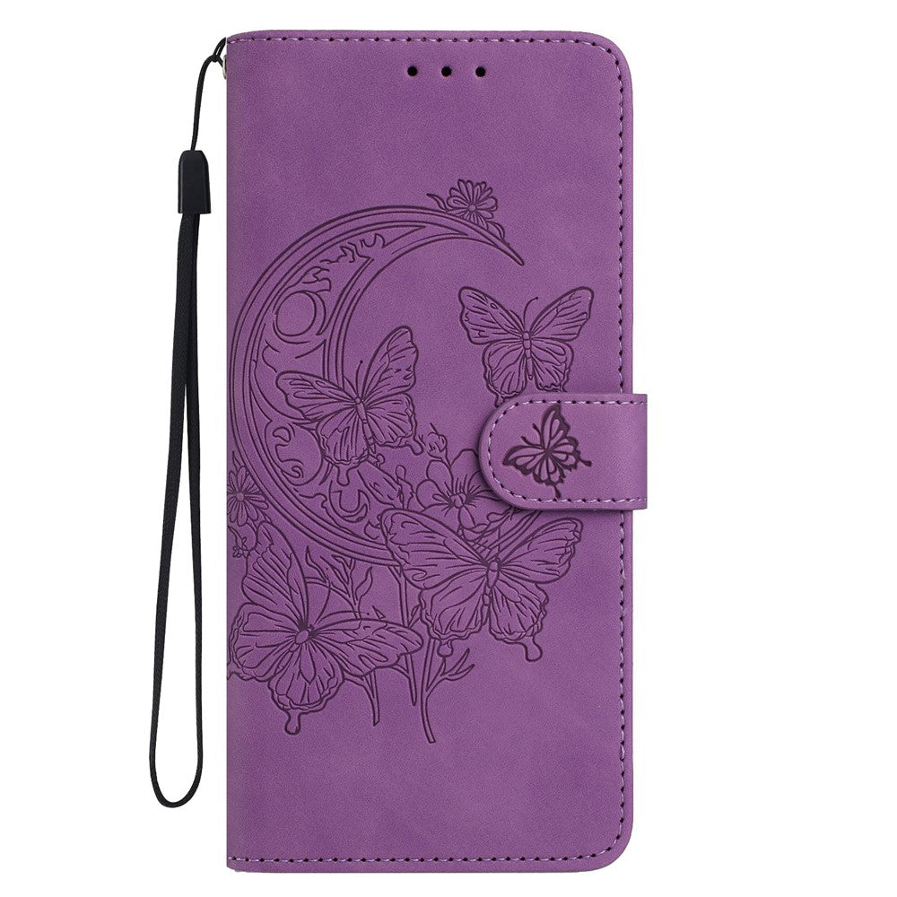 For Xiaomi Poco M7 Pro 5G Case Butterfly Flower Imprinted PU Leather Wallet Stand Phone Cover